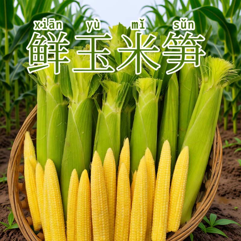 广西新鲜玉米笋现摘玉米笋鲜嫩蔬菜水果小玉米棒迷你玉米非转基因