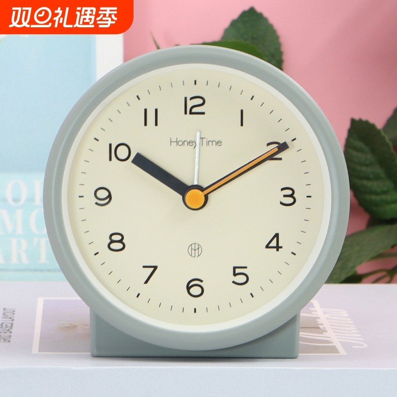 桌面小闹钟学生用台式钟表静音儿童初中生时钟高中生迷你专用男孩