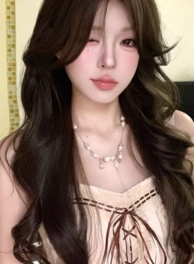 呐森假发中分大波浪【心动露丝】日常蓬松慵懒碎毛刘海新款全头套