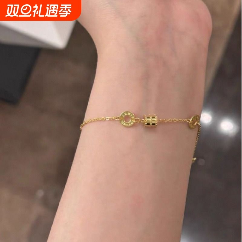 罗马小众设计洗澡不掉色金色小蛮腰手链女百搭气质轻奢高级感手饰