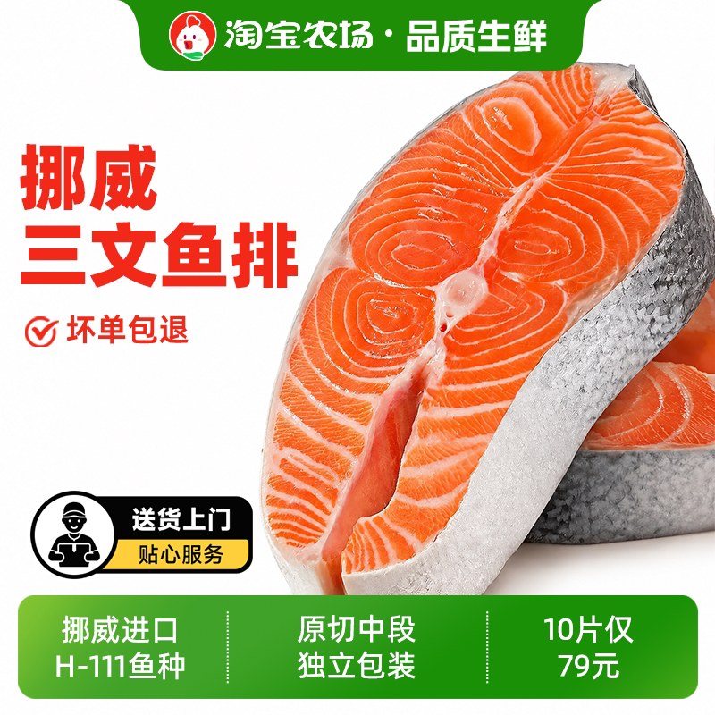 挪威三文鱼扒纯中段独立包装图片