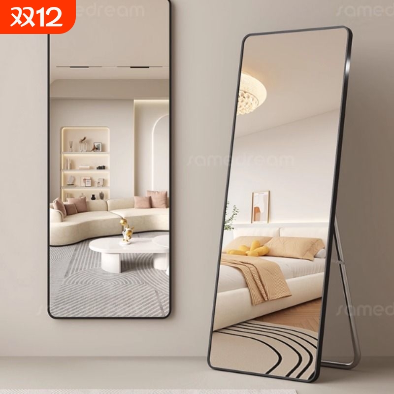 全身镜穿衣落地镜子家用壁挂贴墙网红女生卧室宿舍挂墙立体试衣镜