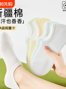 船袜女浅口隐形袜防滑不掉跟夏薄款网眼透气短棉袜子女士白色黑色