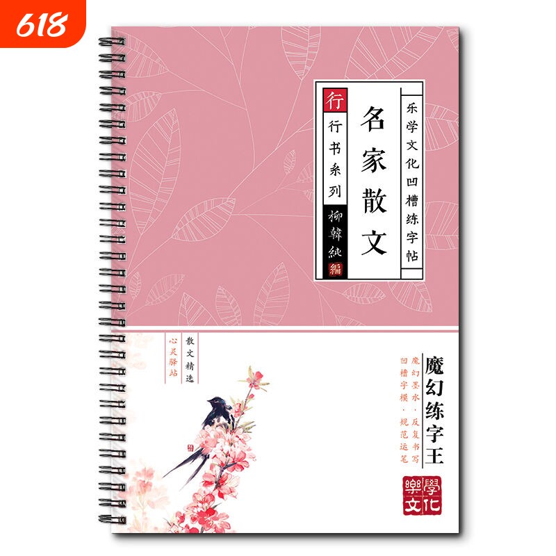 临摹成人行书凹槽写字练字帖行硬笔男女反复描红汉字立体基础汉语