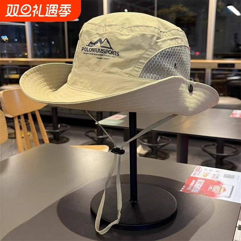 遮阳帽子男女徒步登山渔夫帽户外钓鱼防紫外线西部牛仔帽速干大檐