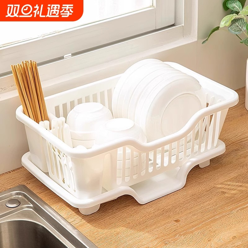 沥水碗架新款沥水架放碗架筷子碗置物架晾家用厨房收纳篮碗碟碗盘
