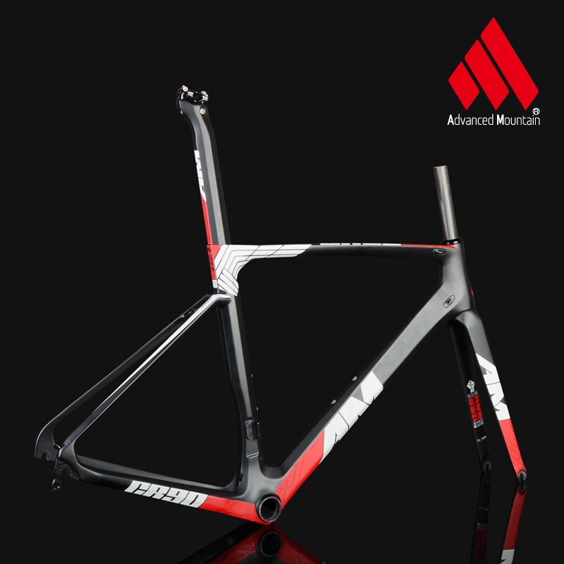 AM CR90碳纤维公路自行车架 竞赛超轻公路车架 破风碳架前叉frame