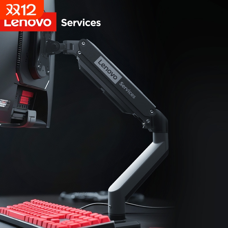 联想电脑显示器支架机械臂办公桌面增高旋转底座免打孔可升降托架