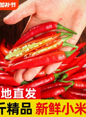 小米辣椒新鲜5斤批发朝天椒特辣泡椒红小尖椒指天椒超辣红辣椒10