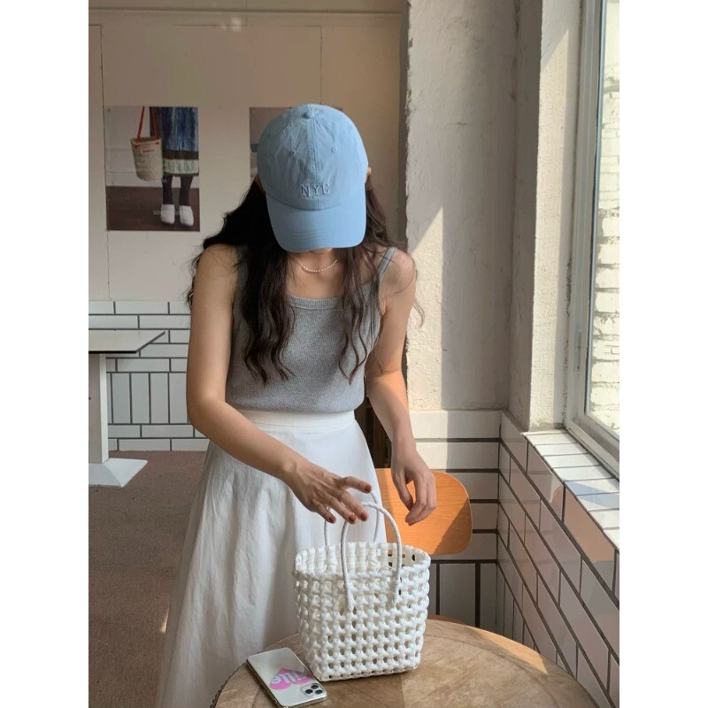 帽子女夏季薄款速干布棒球帽男韩版刺绣鸭舌帽情侣遮阳帽蓝色白色
