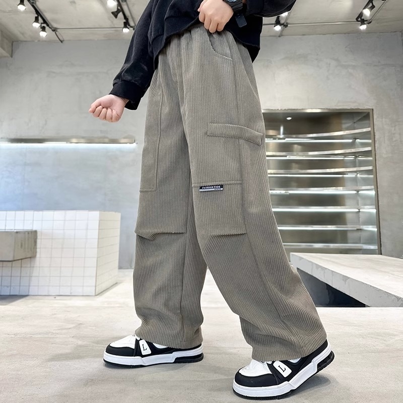 男童裤子秋装2025新款春秋款儿童休闲裤秋冬加绒大童运动裤男孩潮