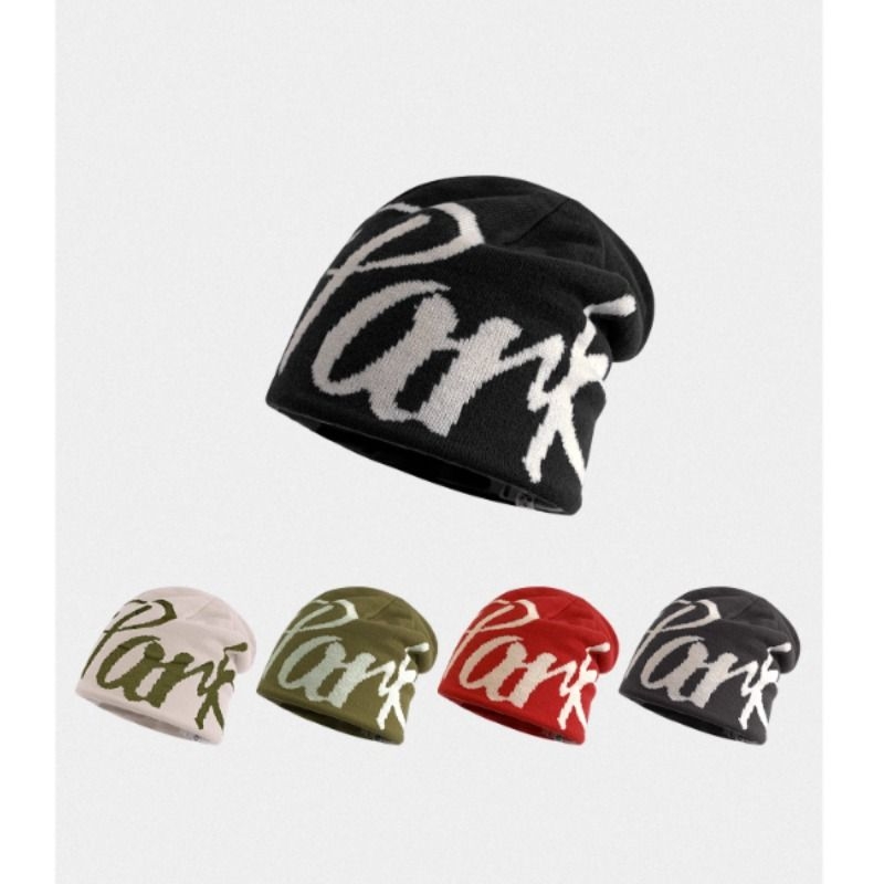 美式街头字母提花针织帽子女秋冬保暖护耳套头帽男显脸小包头冷帽