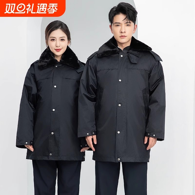 冬季加厚防风保安棉服