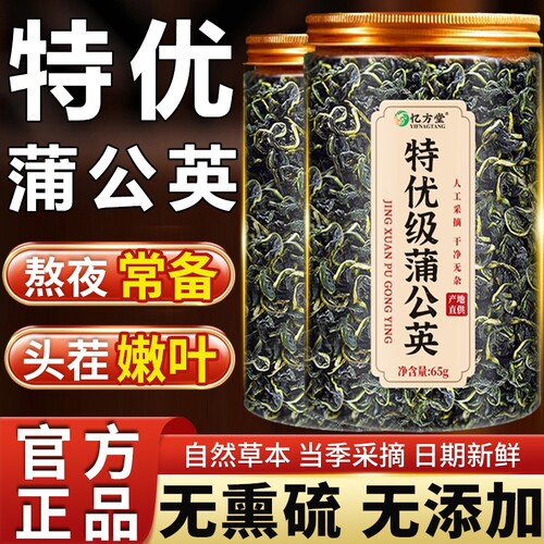 长白山特级正品野生中药材新鲜蒲公英根去火泡茶水官方旗舰店疏肝