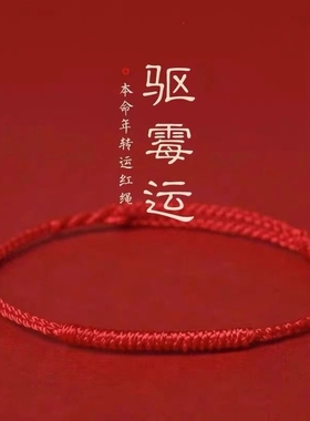 本命年转运红绳七夕情侣手链编织脚链简约手工手绳礼物男女款调节