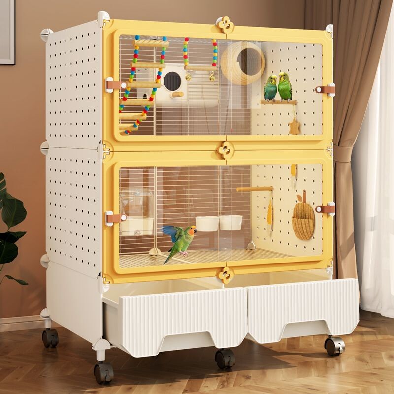 透明鸟笼子大号横丝造景家用虎皮玄凤牡丹小太阳鹦鹉专用豪华别墅