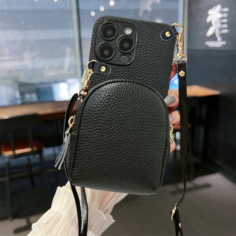 适用于红米k80pro手机壳k70e零钱包60至尊版斜跨绳k50