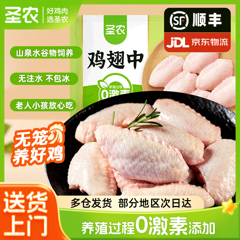 圣农鸡翅中烧烤食材冷冻半成品