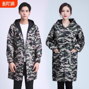 加绒加厚罩衣防水防油污围裙工作服冬季 耐磨耐脏厨房家用 外穿带袖