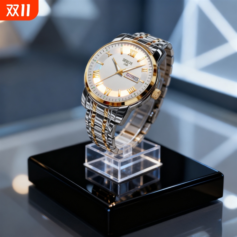 手表瑞士名表正品全自动机械风石英表商务高级感夜光防水时尚钢带