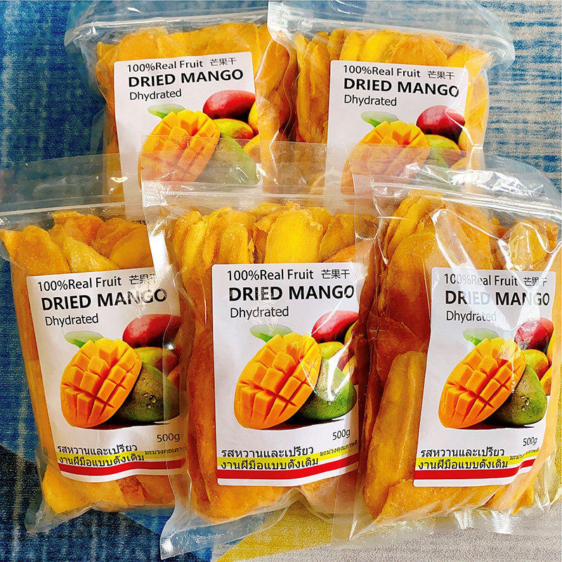 真5A大片芒果干500g泰国风味一斤厚切M2酸甜水果干蜜饯零食袋装