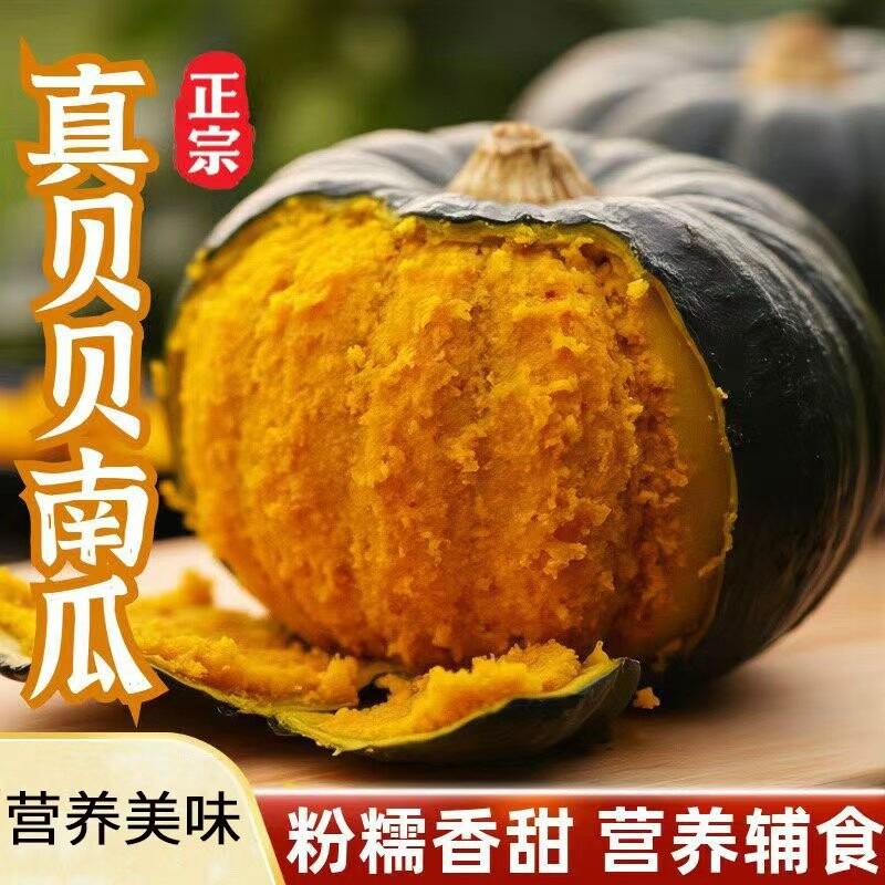 正宗贝贝南瓜板栗小南瓜惠和一号老南瓜宝宝辅食孕妇代餐粉糯香甜