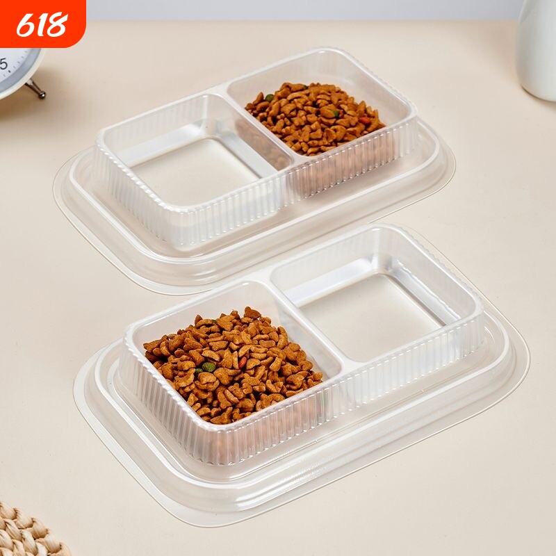 一次性猫碗防蚂蚁流浪猫投喂盒二合一猫粮食碗猫咪饭碗喝水碗喂食