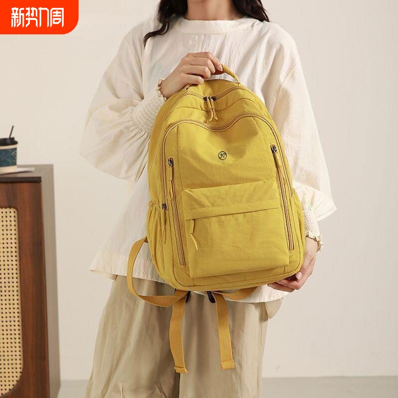 金玉鸟新款双肩包女大容量轻便简约百搭书包旅行背包拉杆箱小巧