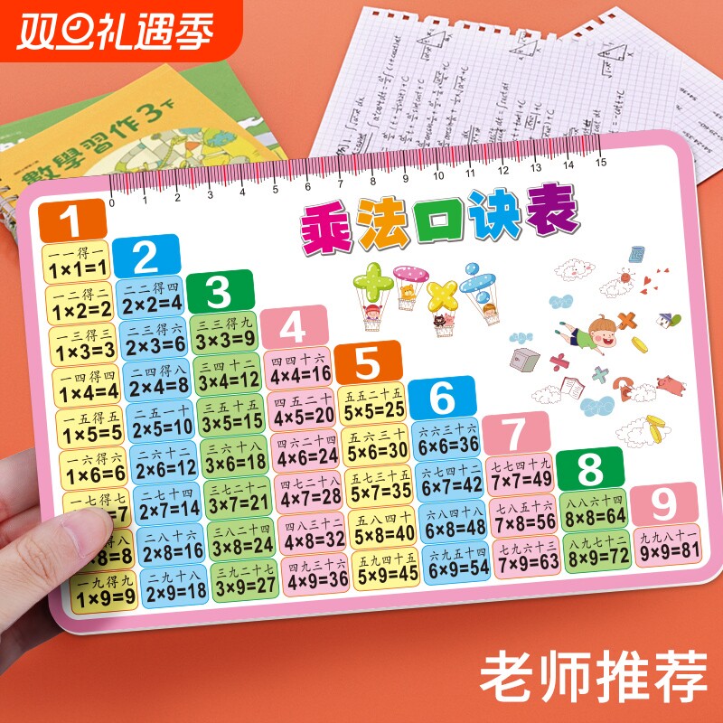 九九乘法口诀表卡片|千人加购
