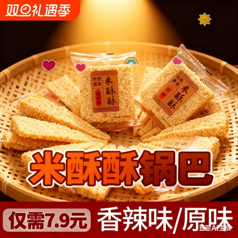 小米锅巴安徽特产网红糯米零食小包装整箱老式小吃原味怀旧手工