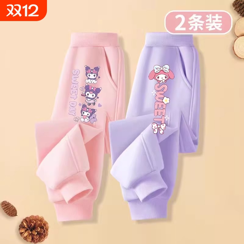 女童秋季裤子2025洋气休闲长裤儿童秋装新款女宝春秋款运动卫裤潮