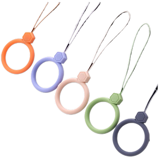 手机指环扣挂绳液态硅胶指环圈吊绳手机壳挂饰件链短款防丢绳证件优U盘钥匙胸牌厂牌工作牌网红挂件防掉