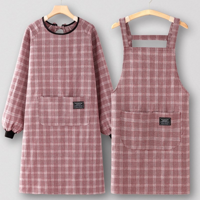 工厂围裙厨房家用工作服罩衣女新款男年轻款上班专用大人加长棉布