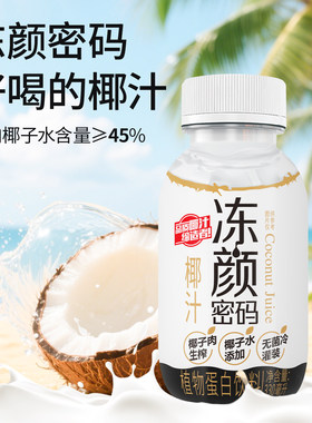 冻颜密码原味椰汁大胖瓶款330ml*8瓶装椰奶植物蛋白饮品好喝源头