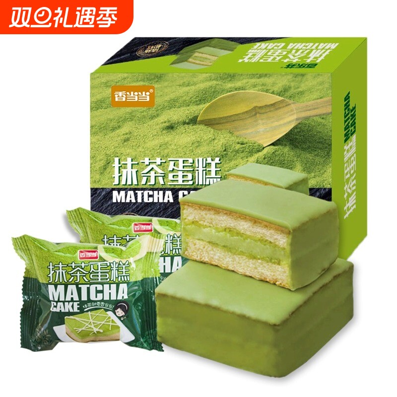 解馋抹茶慕斯蛋糕夹心面包早餐糕点整箱手撕休闲香当当零食500克