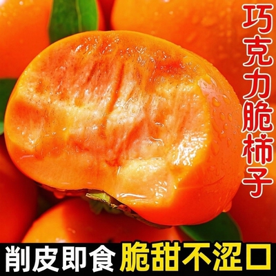 【产地直发】新鲜阳丰脆柿正宗巧克力脆柿子冰糖心无核应季水果