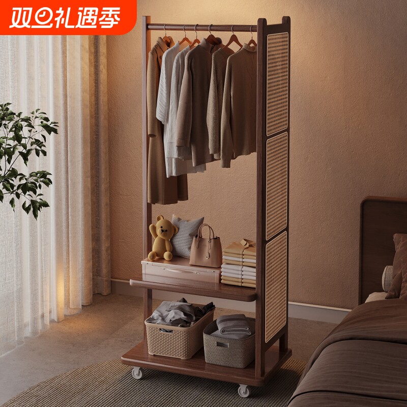 挂衣架卧室落地不占空间塑藤衣帽架床边晚上放衣服神器挂衣服架子