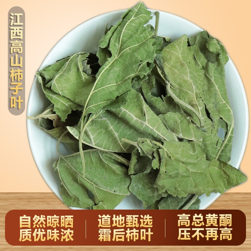 当季新货柿子叶鲜摘霜后干柿子叶降泡水喝血茶干货自然晒干中药材