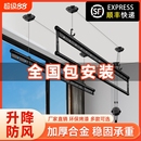 自动家用双杆手动晒衣架凉神器 升降晾衣架阳台手摇器晾衣杆顶装