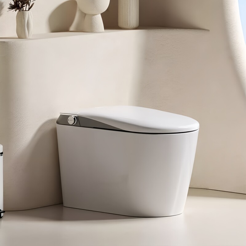 智能马桶防溅内置泡沫盾全自动翻盖坐便器无水压限制即热清洗烘干