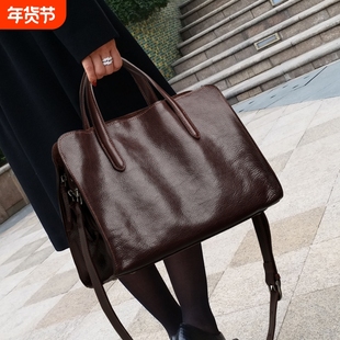 包包女式2025新款高端大气牛皮女包轻奢品牌奢侈品手提单肩