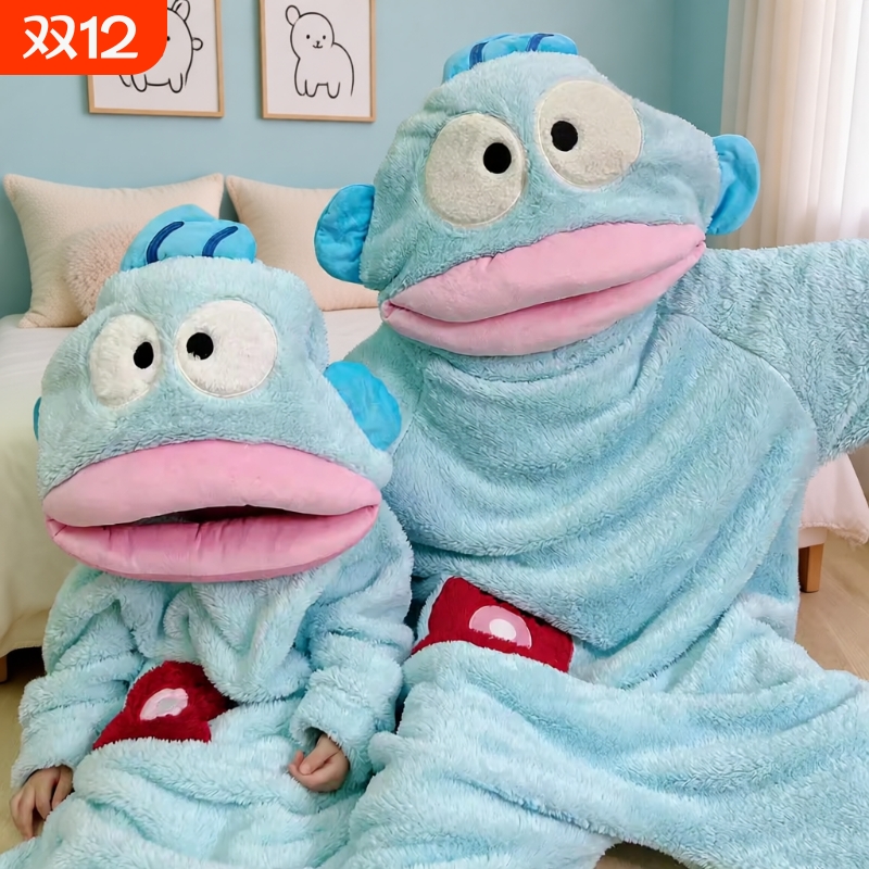 已售500+搞怪丑鱼连体睡衣