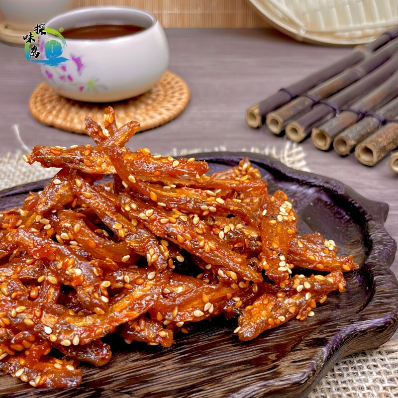 探味岛顺丰包邮香辣小鱼干蜜汁小鱼仔福建特产金线鱼100g银鱼辣味