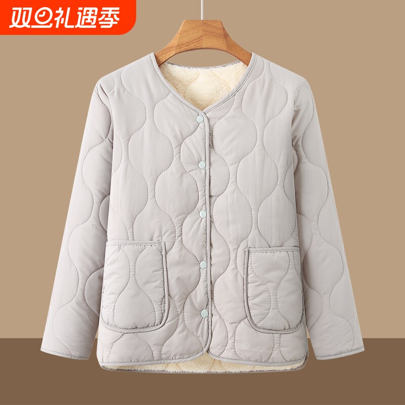 妈妈秋冬内搭小棉衣加绒保暖棉袄