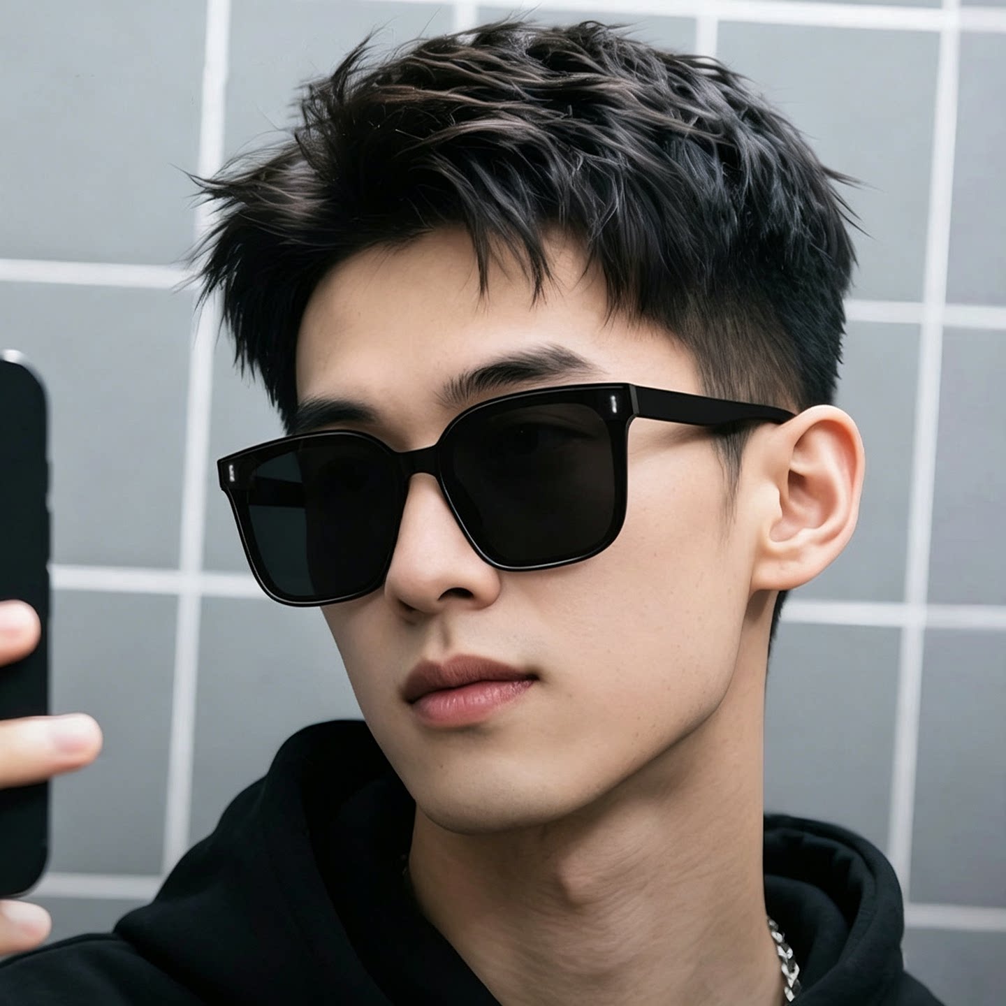墨镜男款太阳眼镜高级感防紫外线2026大脸痞帅开车专用偏光近视镜