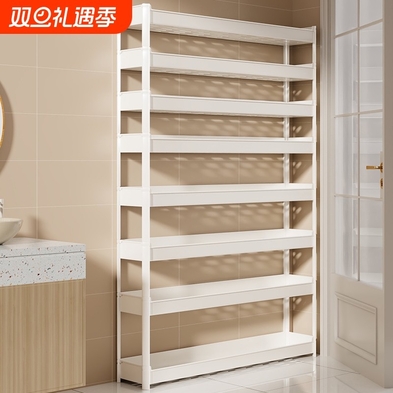 卫生间夹缝置物架门后超窄缝隙收纳柜浴室12cm10公分极窄多层架
