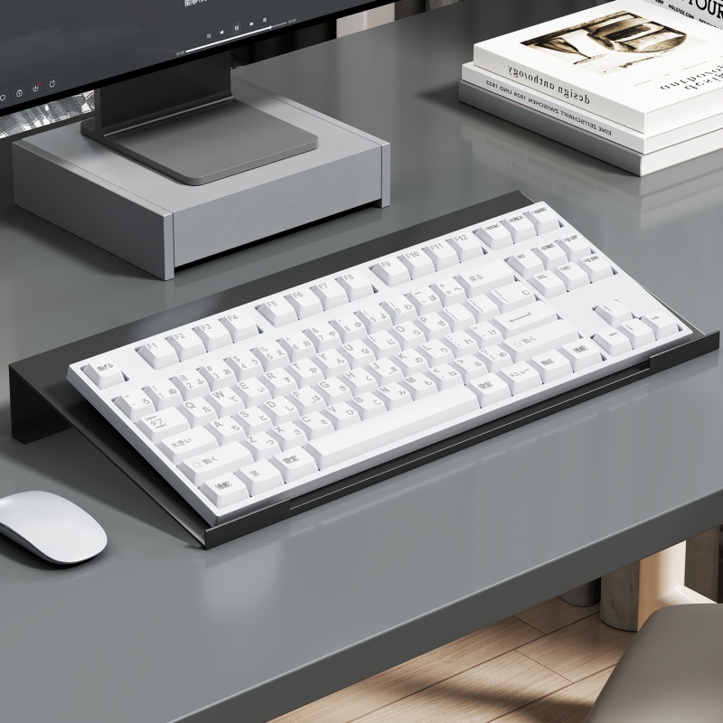 键盘托架办公工位增高神器桌面机械键盘底座无线有线键盘通用电竞桌垫高悬浮垫高支架防滑凸位支架免安装支架