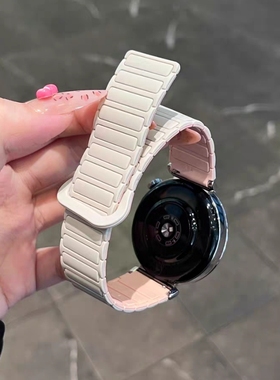 张婧仪同款适用华为gt5pro手表表带watch4pro男女士新款gt3工装gt4硅胶3磁吸gt2专用高级感女款buds星光黑色