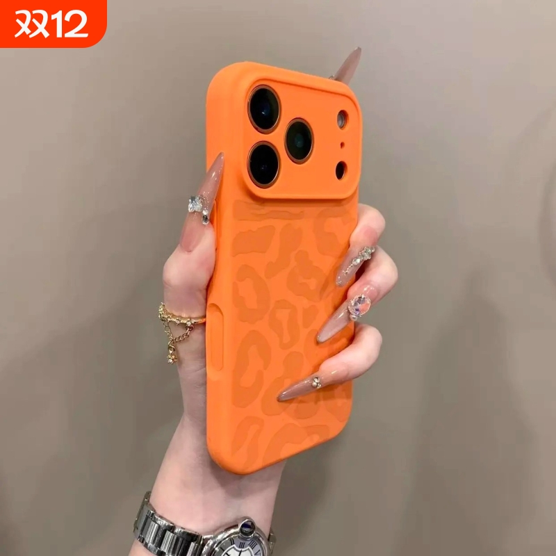 新款满屏豹纹适用苹果手机壳iPhone17液态硅胶Air全包16/15Promax纯色14Plus小众13/12Pro高级11肤感软糯女款