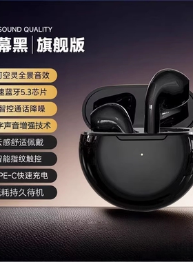 首单5.3IPX5入耳式蓝牙耳机长续航4-8小时运动新款双耳黑色年货节